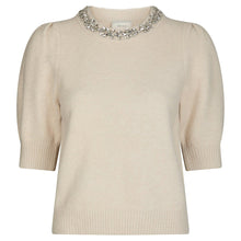 Indlæs billede til gallerivisning NEO NOIR Maia Stone Knitt Blouse Ivory

