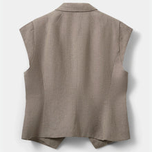 Indlæs billede til gallerivisning SOFIE SCHNOOR Majse Linen Mix CS Blazer Dark Sand

