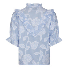 Indlæs billede til gallerivisning NEO NOIR Manet Jacquard Blouse Light Blue
