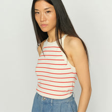 Indlæs billede til gallerivisning MOS MOSH Manja Claliz Stripe Knit Top Spicy Orange
