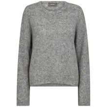 Indlæs billede til gallerivisning MOS MOSH Mape O-Neck Knit Grey Melange
