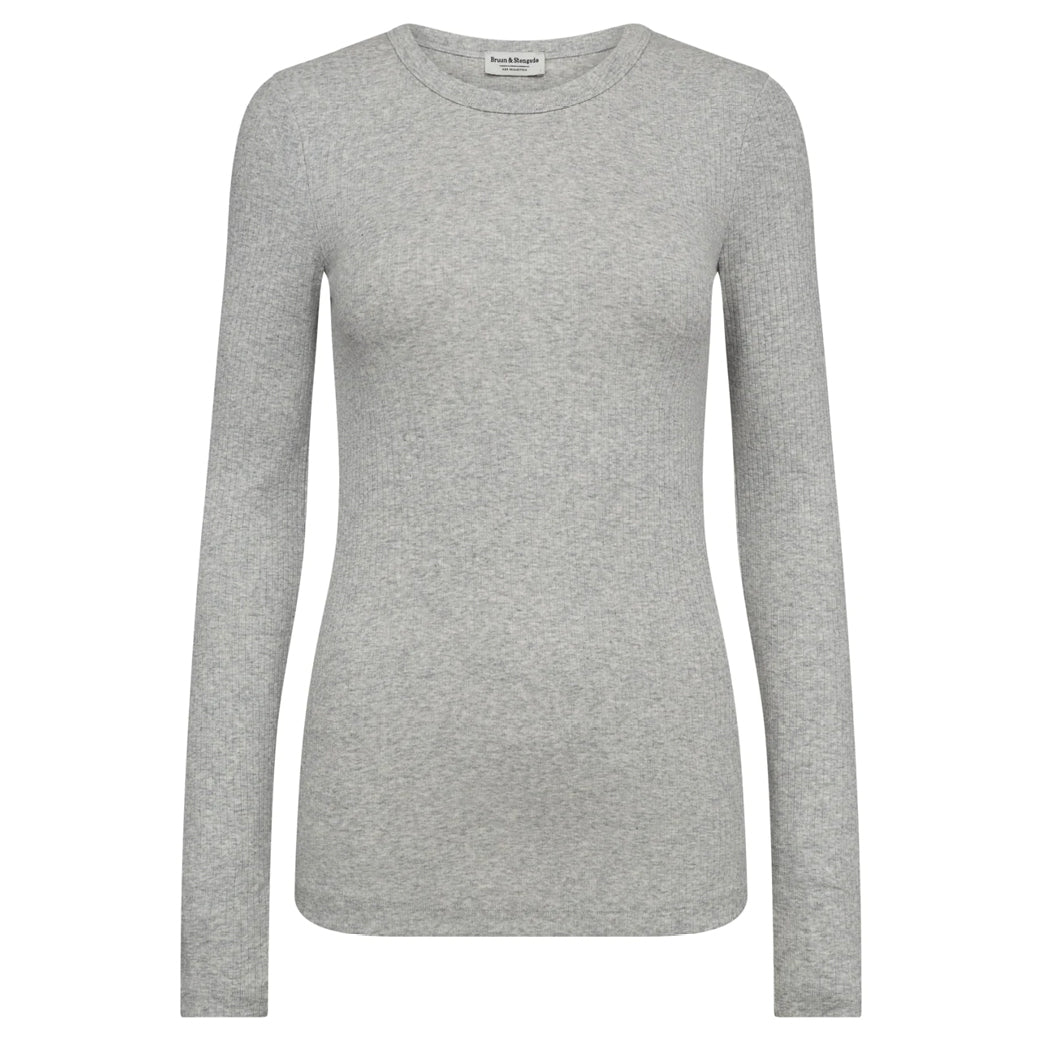 BRUUN & STENGADE Margrethe Reg. Fit Top Light Grey