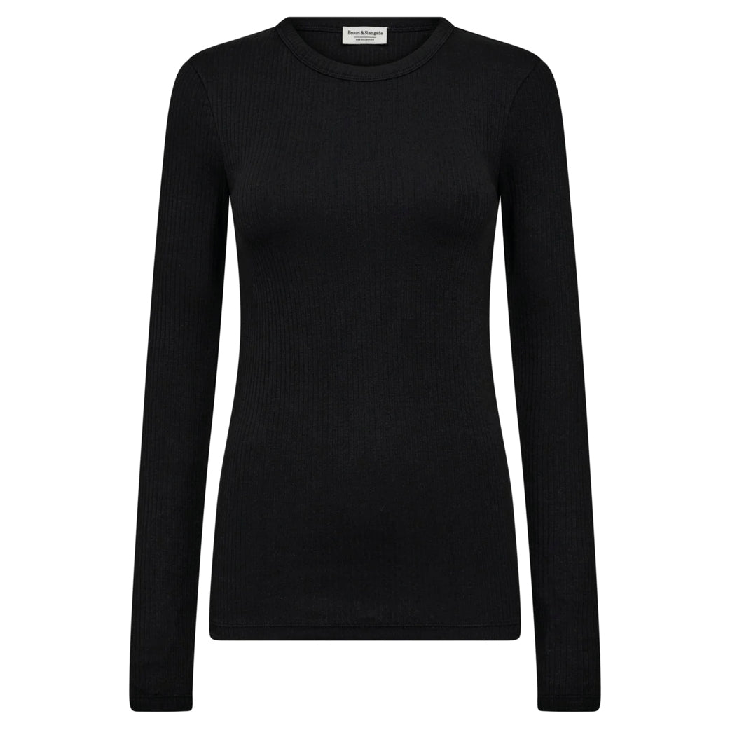 BRUUN & STENGADE Margrethe Reg. Fit Top Black