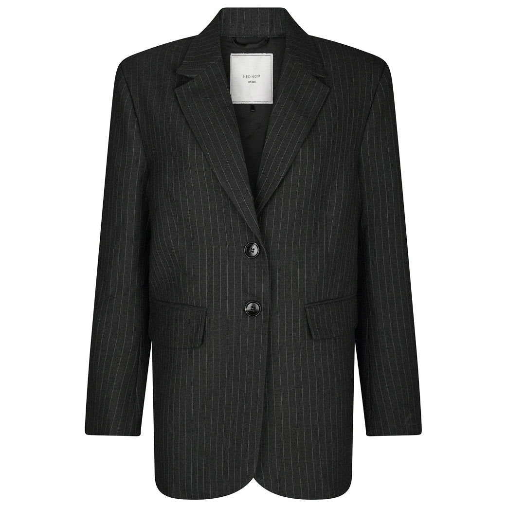 NEO NOIR Marielle Button Back Blazer Antracit