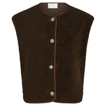 Indlæs billede til gallerivisning NEO NOIR Mariko Teddy Vest Dark Brown

