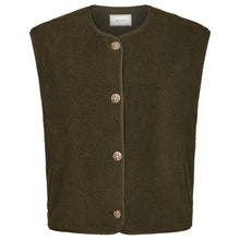 Indlæs billede til gallerivisning NEO NOIR Mariko Teddy Vest Army
