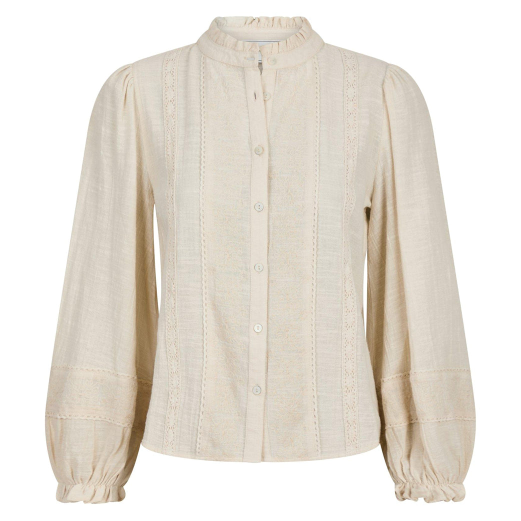 NEO NOIR Marlowe Deco Blouse Ivory