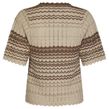 Indlæs billede til gallerivisning NEO NOIR Meiko Stitch Knit Blouse Brown
