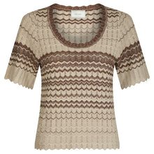 Indlæs billede til gallerivisning NEO NOIR Meiko Stitch Knit Blouse Brown

