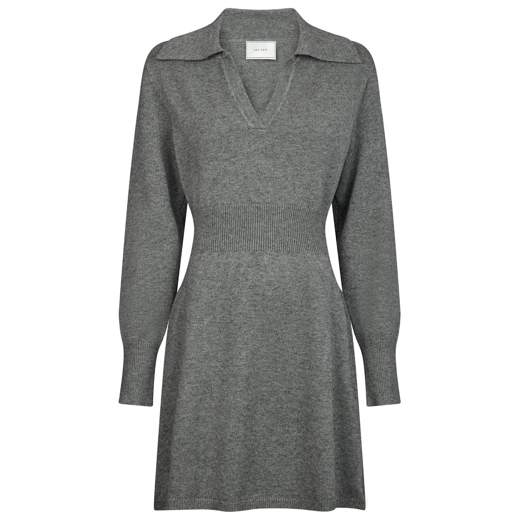 NEO NOIR Melia Knit Dress Dark Grey