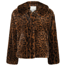 Indlæs billede til gallerivisning NEO NOIR Melodie Leo Faux Fur Jacket Leo
