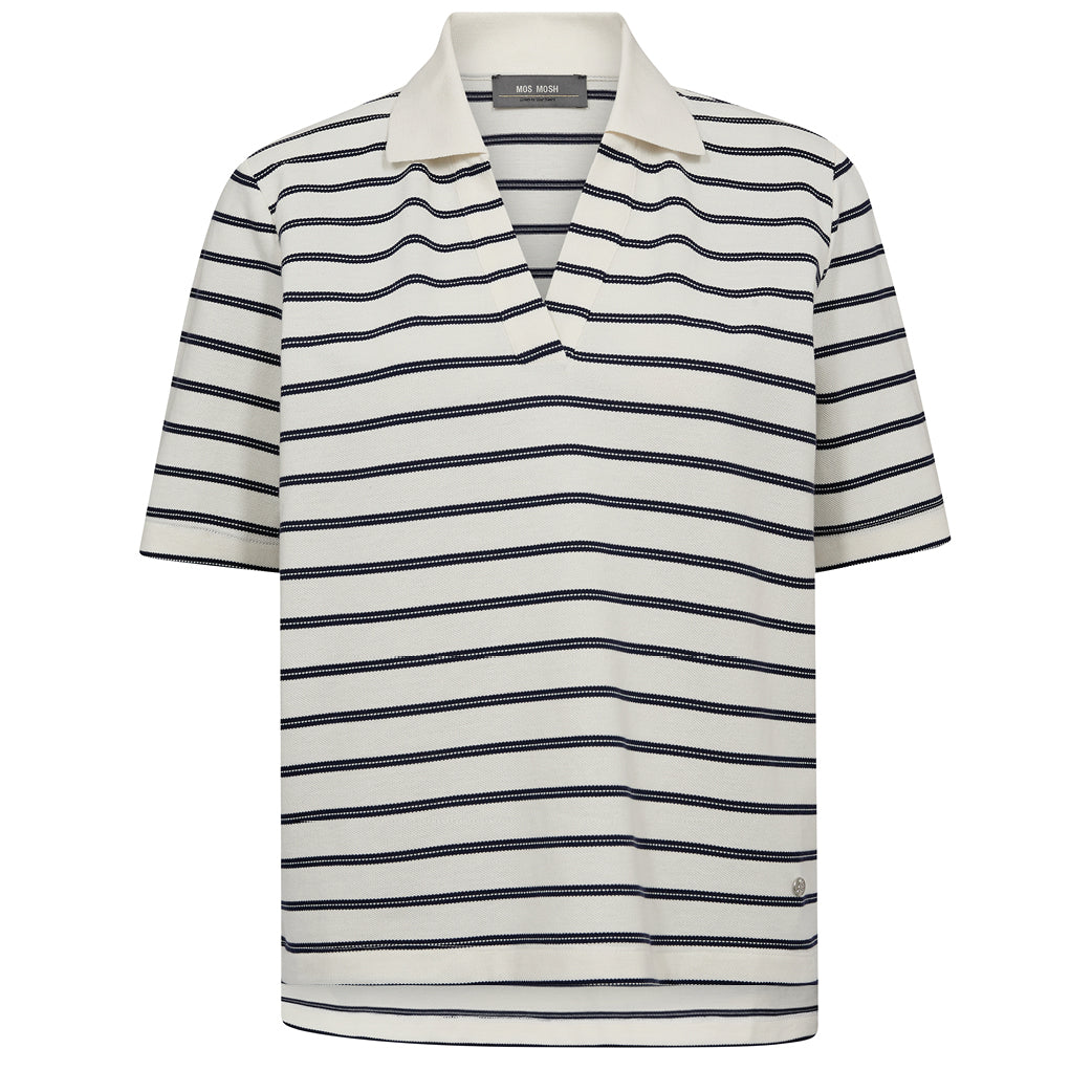 MOS MOSH Milena Polo Tee Maritime Blue
