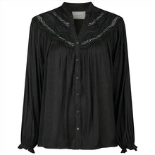 Indlæs billede til gallerivisning NEO NOIR Minnie Deco Blouse Sort
