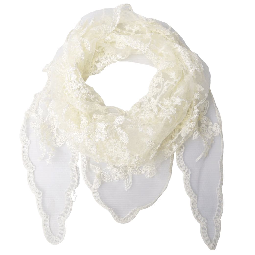 BLACK COLOUR Bcmiriana Triangle Lace Scarf Butter Yellow
