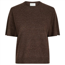 Indlæs billede til gallerivisning NEO NOIR Missy Knit Tee Brown Melange
