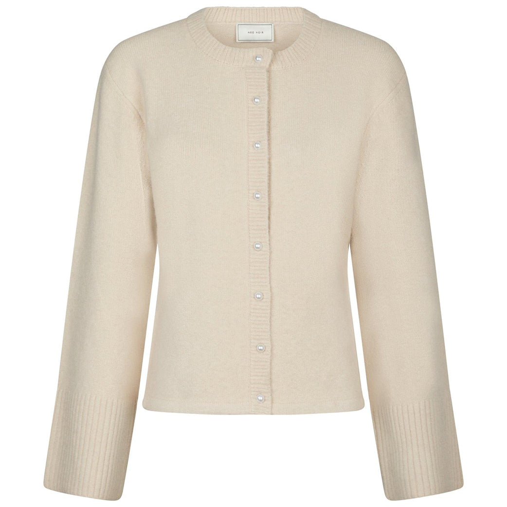 NEO NOIR Mixie Knit Cardigan Ivory