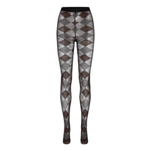 Indlæs billede til gallerivisning SUI AVA Argyle Tights Grey/Brown
