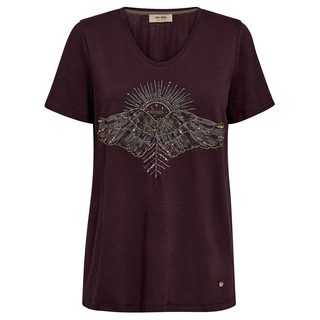 MOS MOSH Nadine Deco Tee Fudge