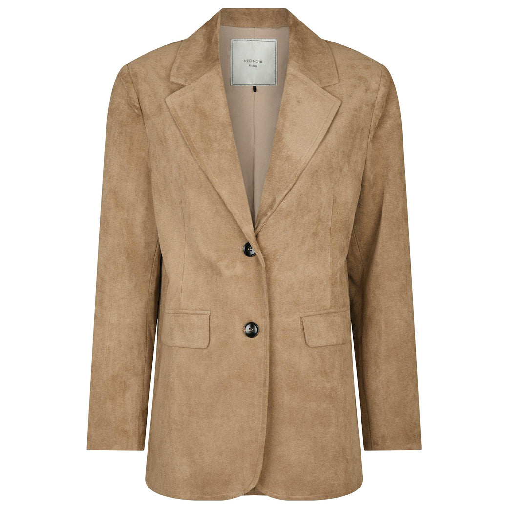 NEO NOIR Namy Imitated Suede Blazer Sand