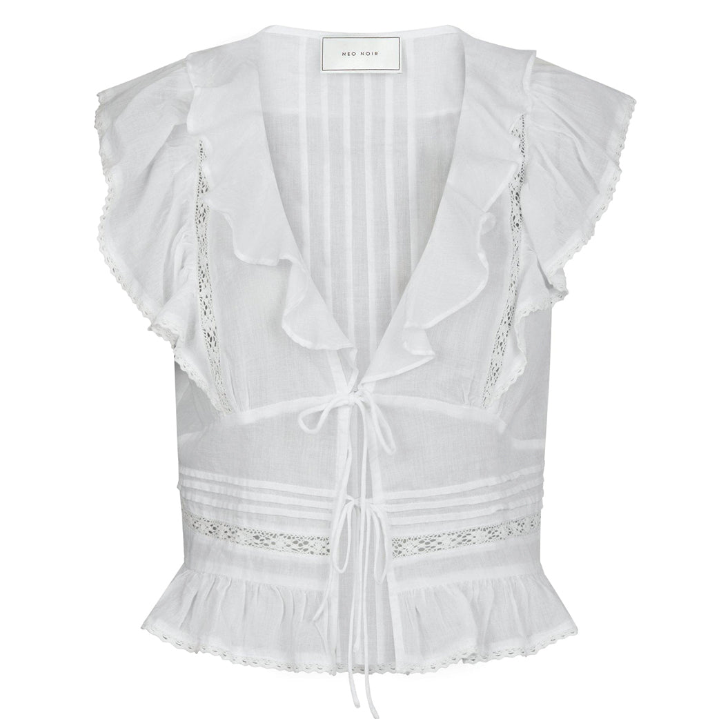 NEO NOIR Netali S Voile Top White