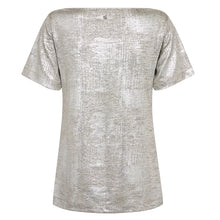 Indlæs billede til gallerivisning MOS MOSH Niva O-Neck Metallic Tee Silver
