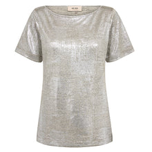 Indlæs billede til gallerivisning MOS MOSH Niva O-Neck Metallic Tee Silver
