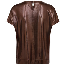 Indlæs billede til gallerivisning MOS MOSH Nivola O-Neck Metallic Tee Bracken
