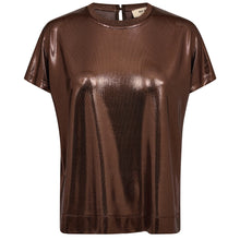 Indlæs billede til gallerivisning MOS MOSH Nivola O-Neck Metallic Tee Bracken
