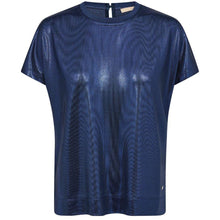 Indlæs billede til gallerivisning MOS MOSH Nivola O-Neck Metallic Tee Blue
