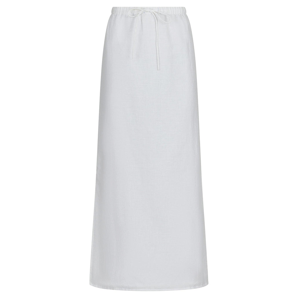 NEO NOIR Noa Linen Skirt White