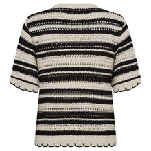 Indlæs billede til gallerivisning CO' COUTURE Odette Stripe SS O-Knit Off White/Black
