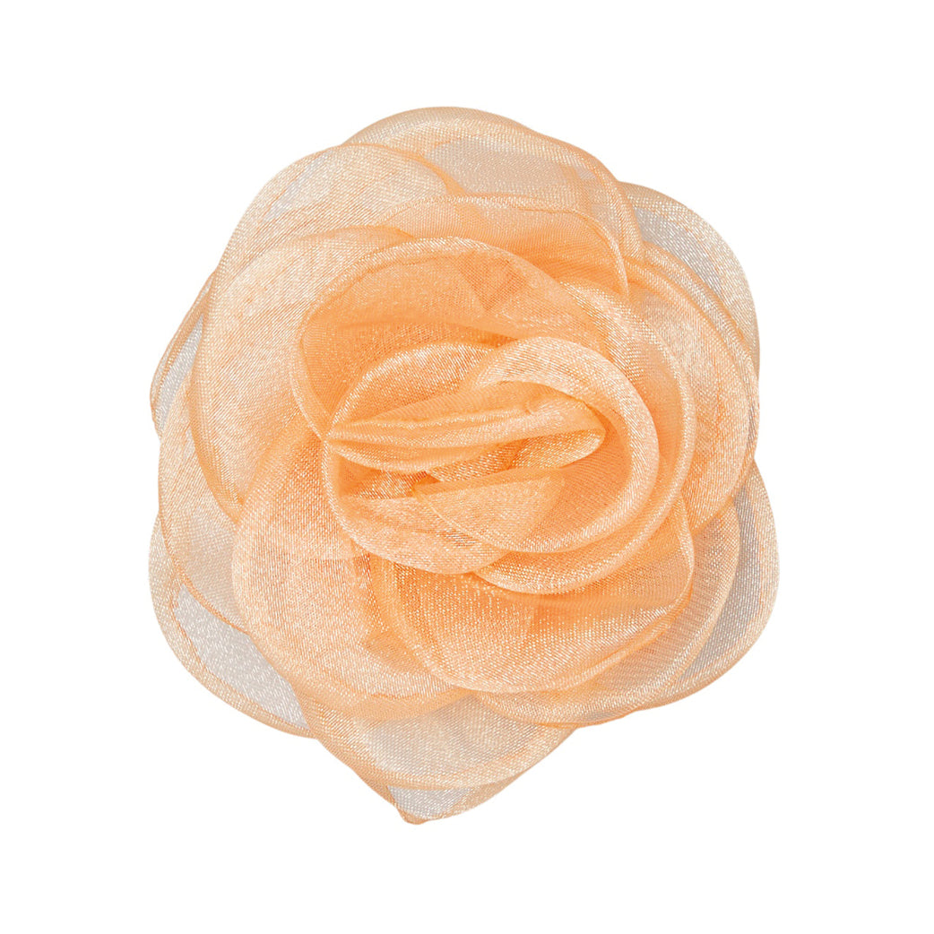 BECK SÖNDERGAARD Orchia Flower Hair Tie Tangerine Orange