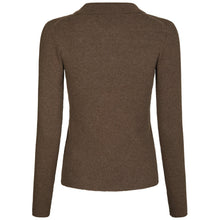 Indlæs billede til gallerivisning NEO NOIR Panama Knit Blouse Brown Melange
