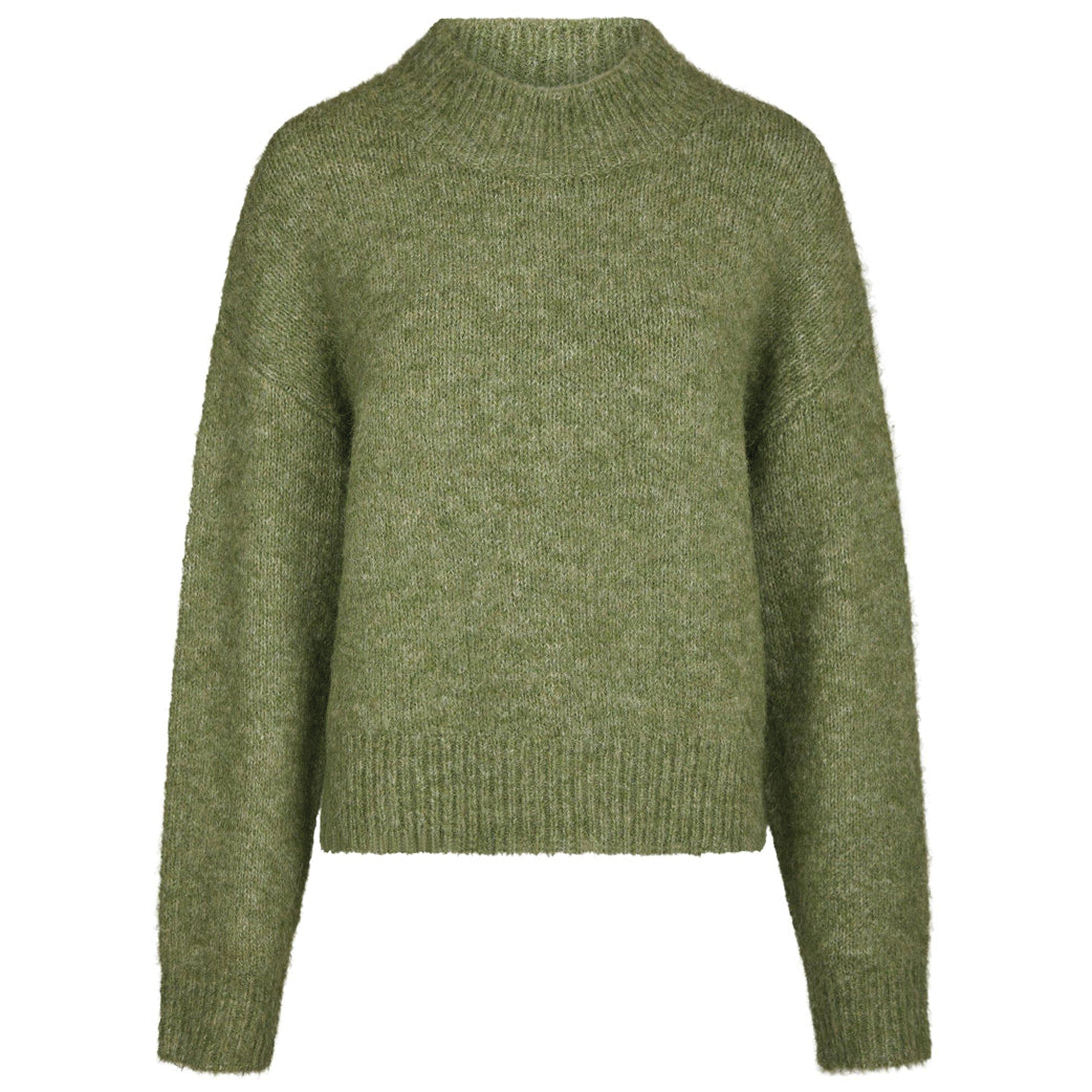 NEO NOIR Paulina Fluffy Knit Blouse Dusty Green