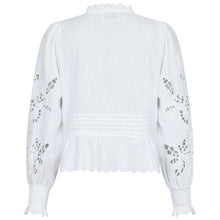 Indlæs billede til gallerivisning NEO NOIR Petrine Embroidery Blouse White
