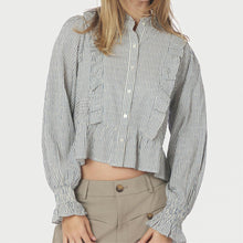 Indlæs billede til gallerivisning NEO NOIR Petrine Stripe Blouse Blue

