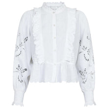 Indlæs billede til gallerivisning NEO NOIR Petrine Embroidery Blouse White
