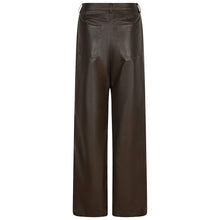 Indlæs billede til gallerivisning NEO NOIR Pinur Faux Leather Pants Dark Brown
