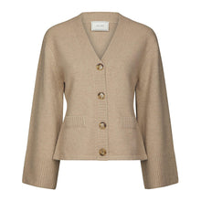 Indlæs billede til gallerivisning NEO NOIR Pixie Knit Cardigan Warm Grey
