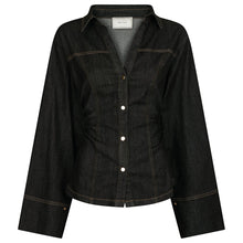 Indlæs billede til gallerivisning NEO NOIR Rabia Denim Shirt Black
