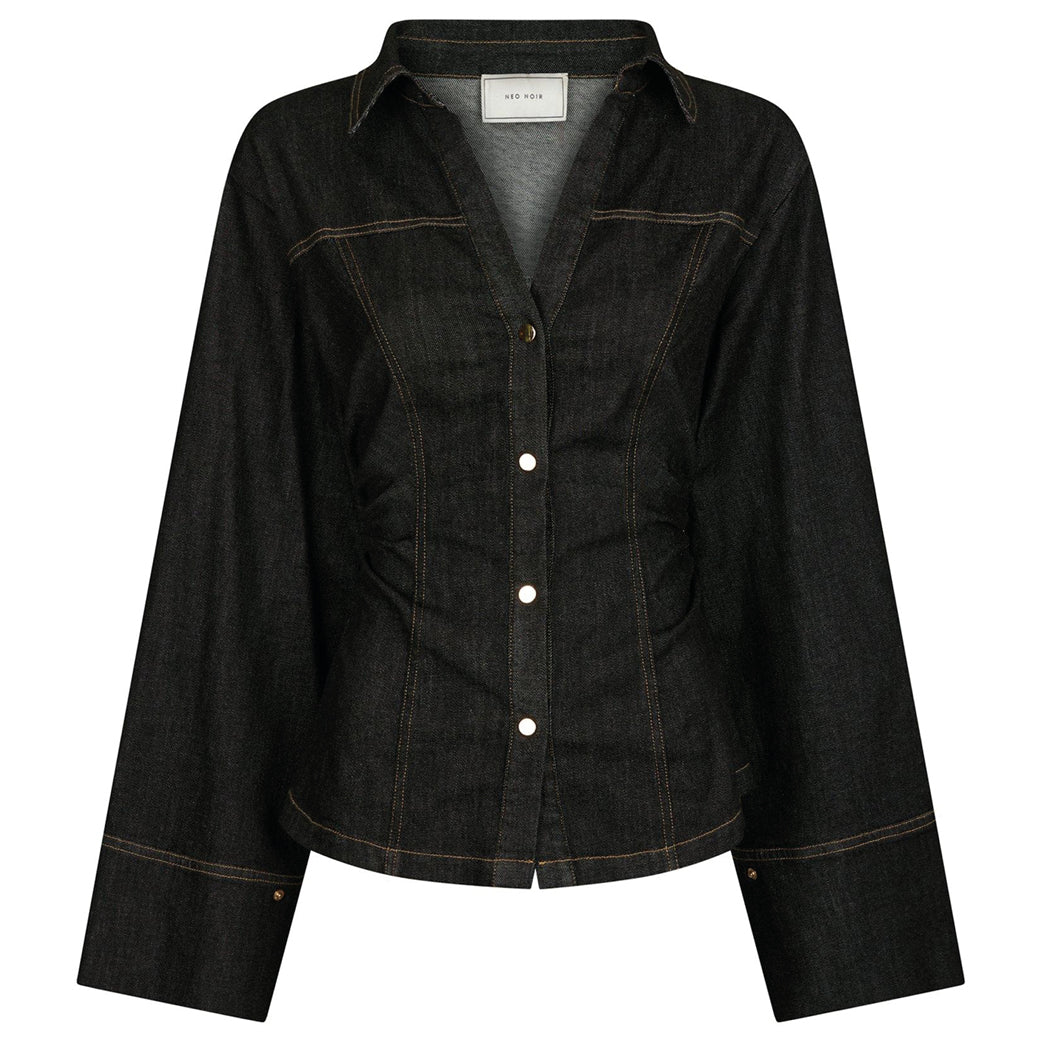 NEO NOIR Rabia Denim Shirt Black