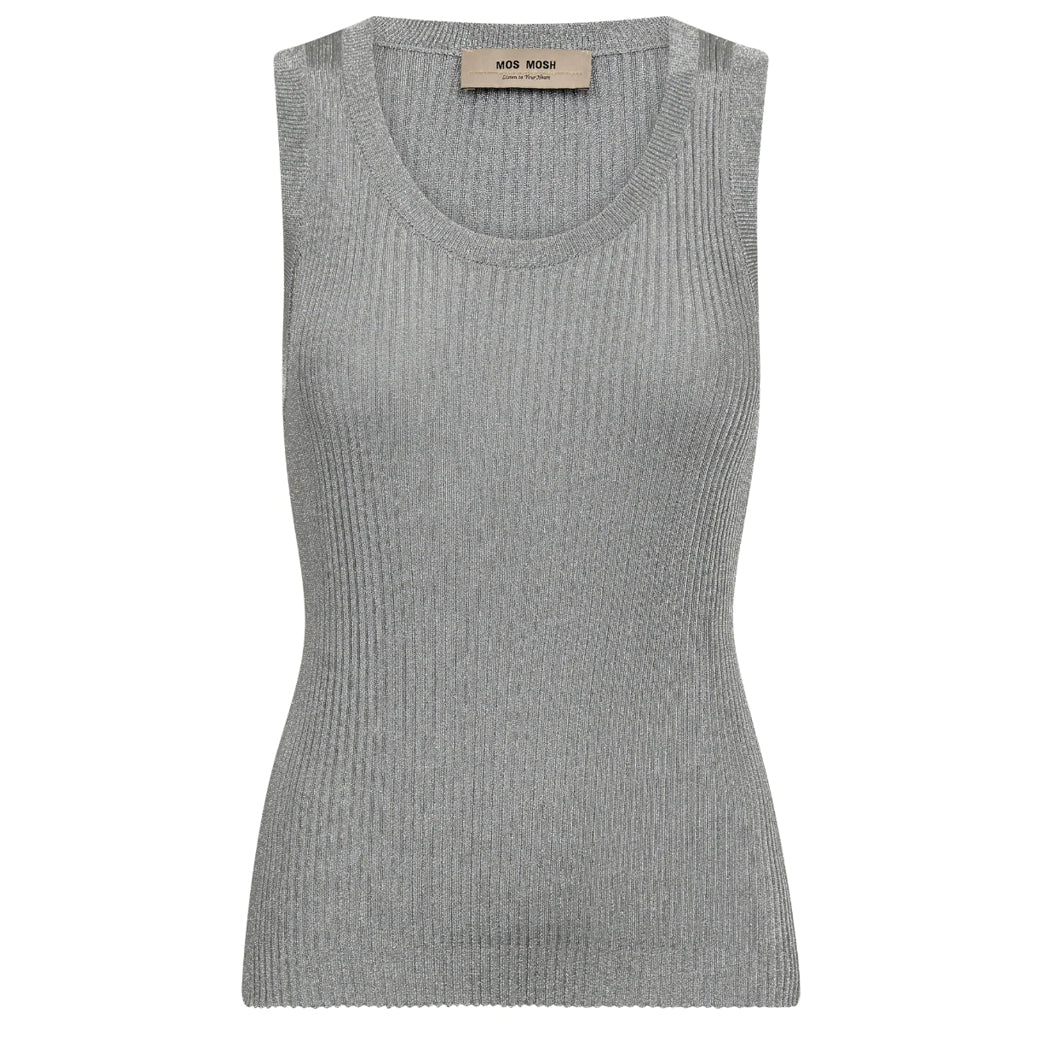 MOS MOSH Relena lmanja Knit Tanktop Silver