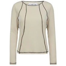 Indlæs billede til gallerivisning HAUTE L&#39;AMITIE Reverse Seam Rib Blouse Almond
