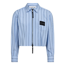 Indlæs billede til gallerivisning HAUTE L'AMITIÉ Crop Stripe Zip Shirt Pale
