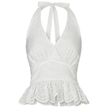 Indlæs billede til gallerivisning NEO NOIR Ribbi Halter Neck Top Hvid
