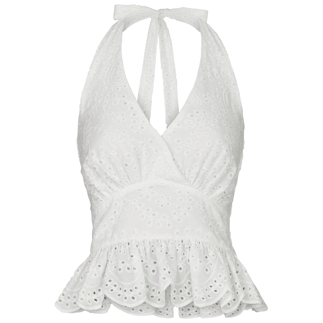 NEO NOIR Ribbi Halter Neck Top Hvid