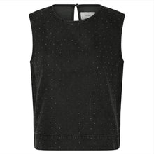 Indlæs billede til gallerivisning NEO NOIR Rissa Bedazzled Denim Top Black
