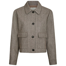 Indlæs billede til gallerivisning NEO NOIR Romana Herringbone Jacket Dusty Brown
