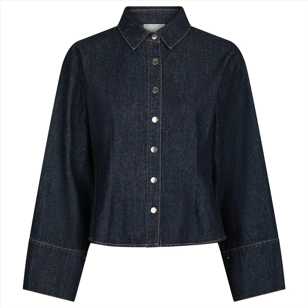 NEO NOIR Rosa Denim Shirt Dark Blue