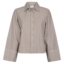 Indlæs billede til gallerivisning NEO NOIR Rosa Double Stripe Shirt Dusty Brown
